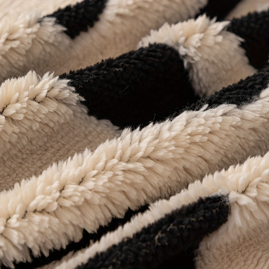 Manta de Sofá Luxuosa Sherpa Estilo Glam