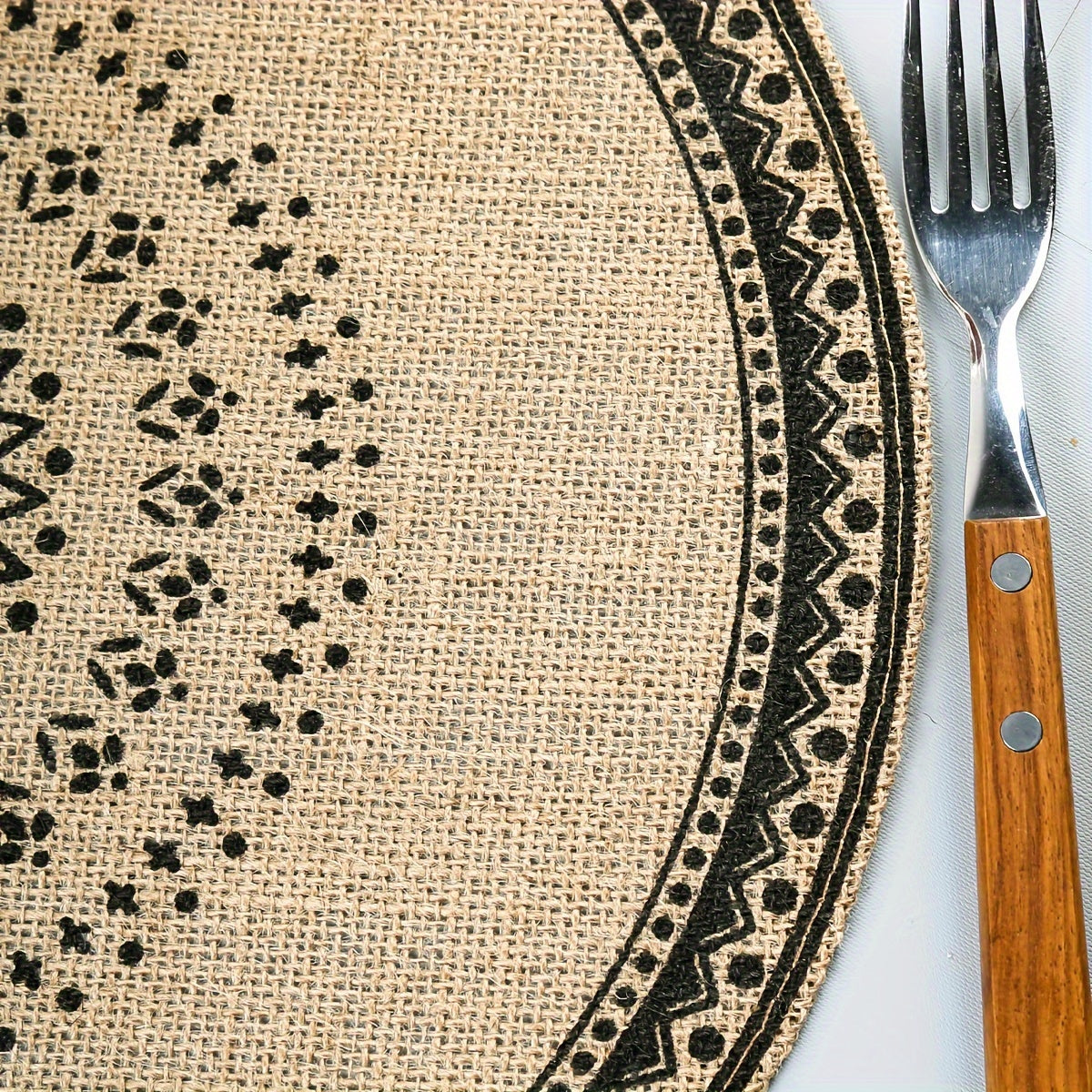 Jogo Sousplats RústicoNatural Chic em Juta