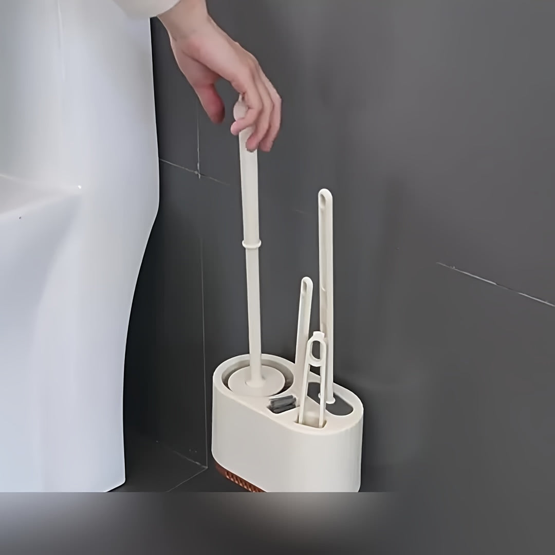 Kit de Escovas para Limpeza de Banheiro 4 em 1