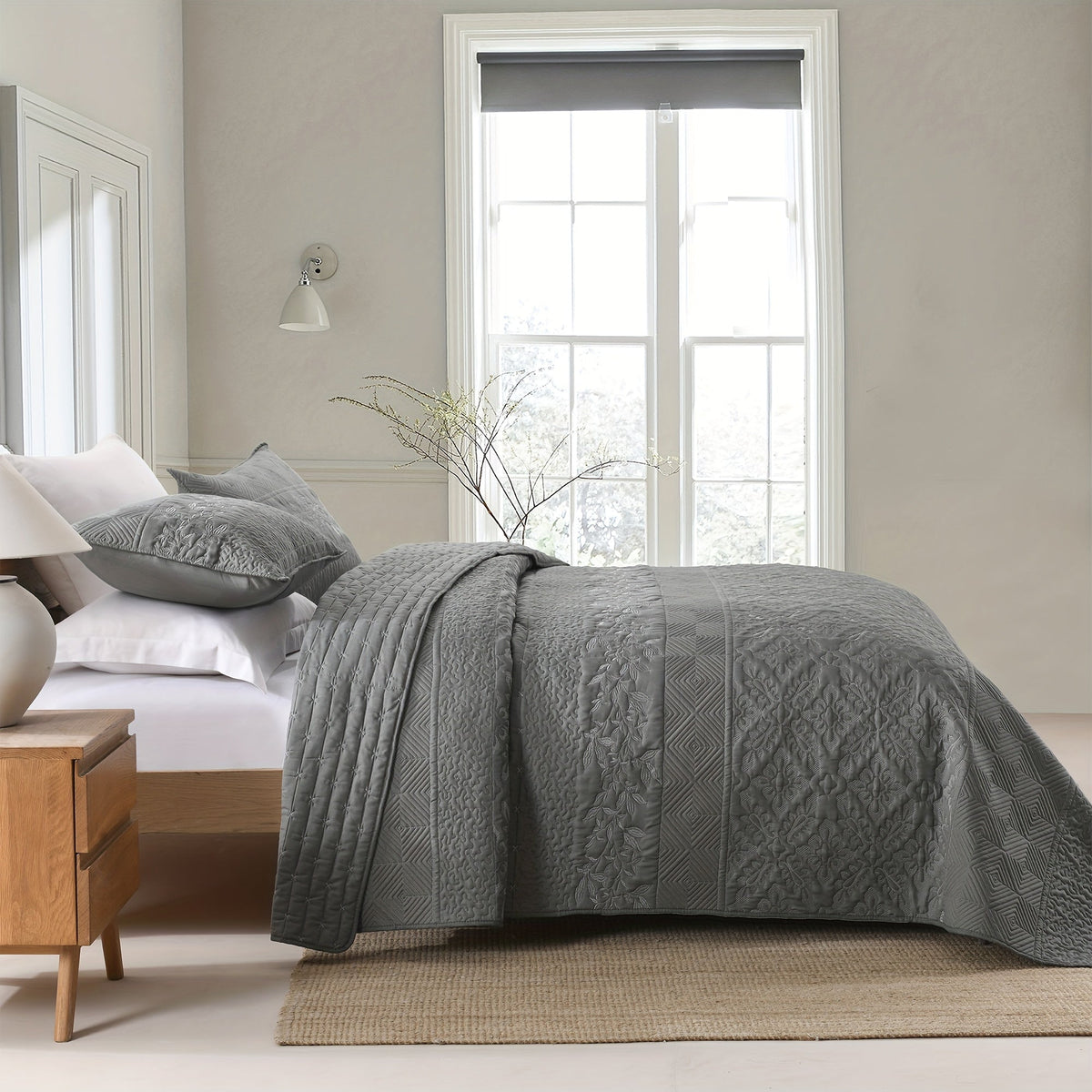 Jogo de Cama Bordado Patchwork