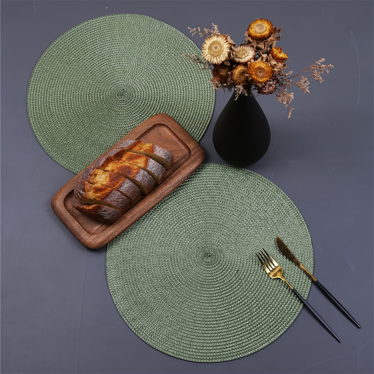 Jogo de Sousplats Trançados Textura e Proteção Térmica Premium