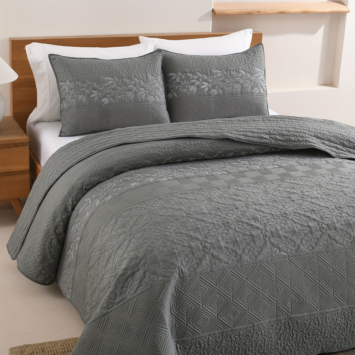 Jogo de Cama Bordado Patchwork