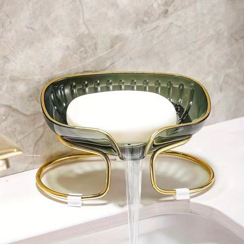 Porta-Sabonete Luxo com Borda Dourada