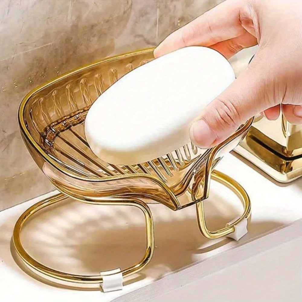 Porta-Sabonete Luxo com Borda Dourada