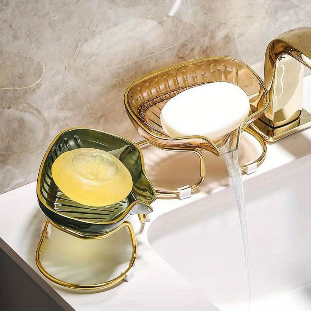 Porta-Sabonete Luxo com Borda Dourada