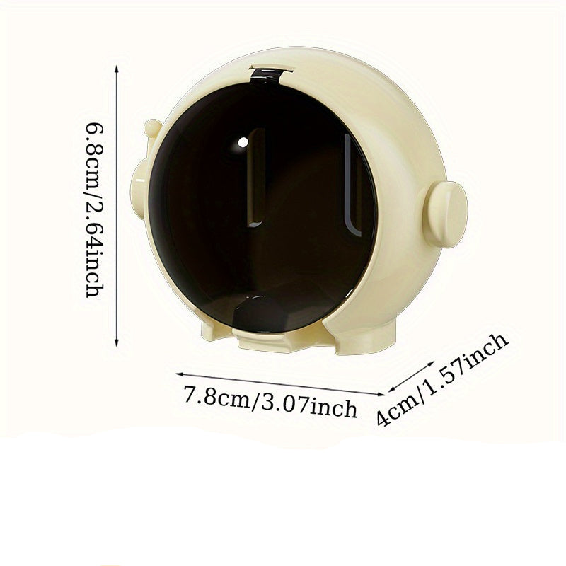 Wall-Mounted Toothbrush Holder with Protective Cover