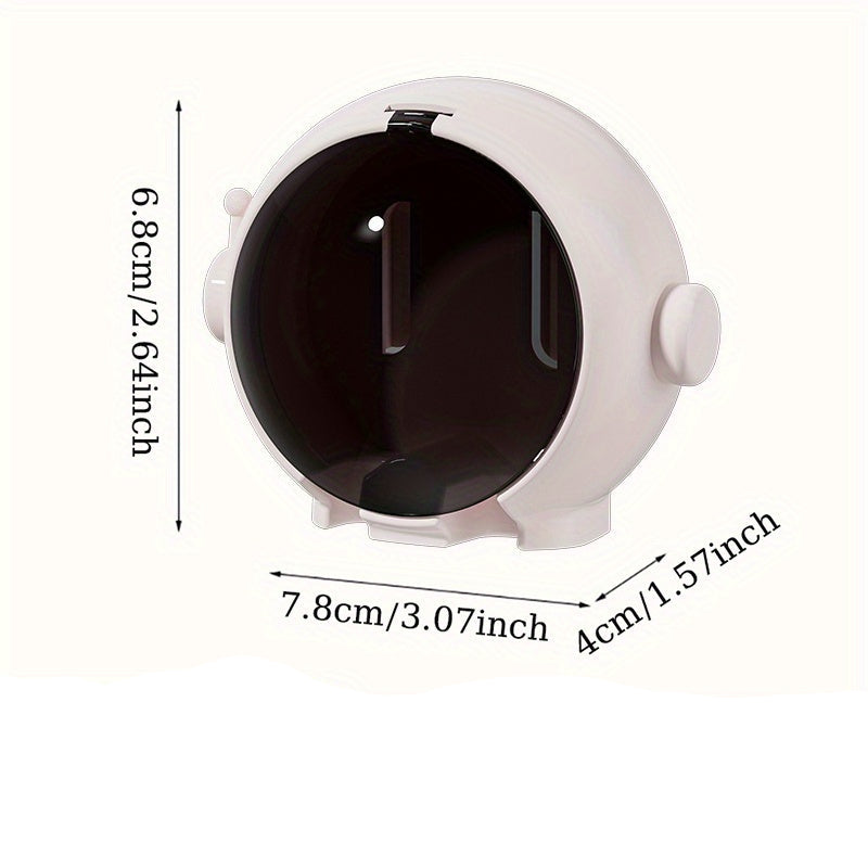 Wall-Mounted Toothbrush Holder with Protective Cover