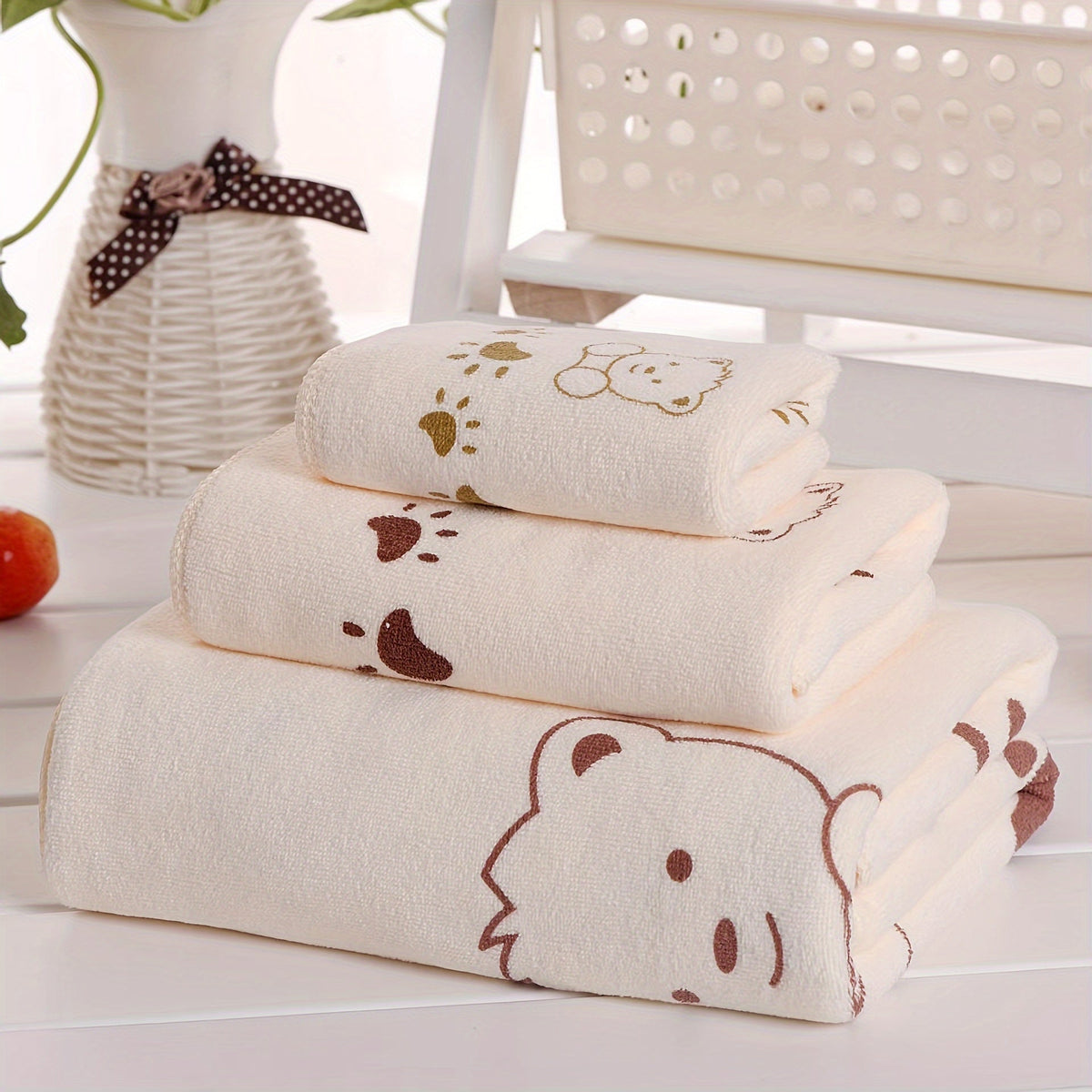 Kit 3 Toalhas Infantis Macias e Absorventes