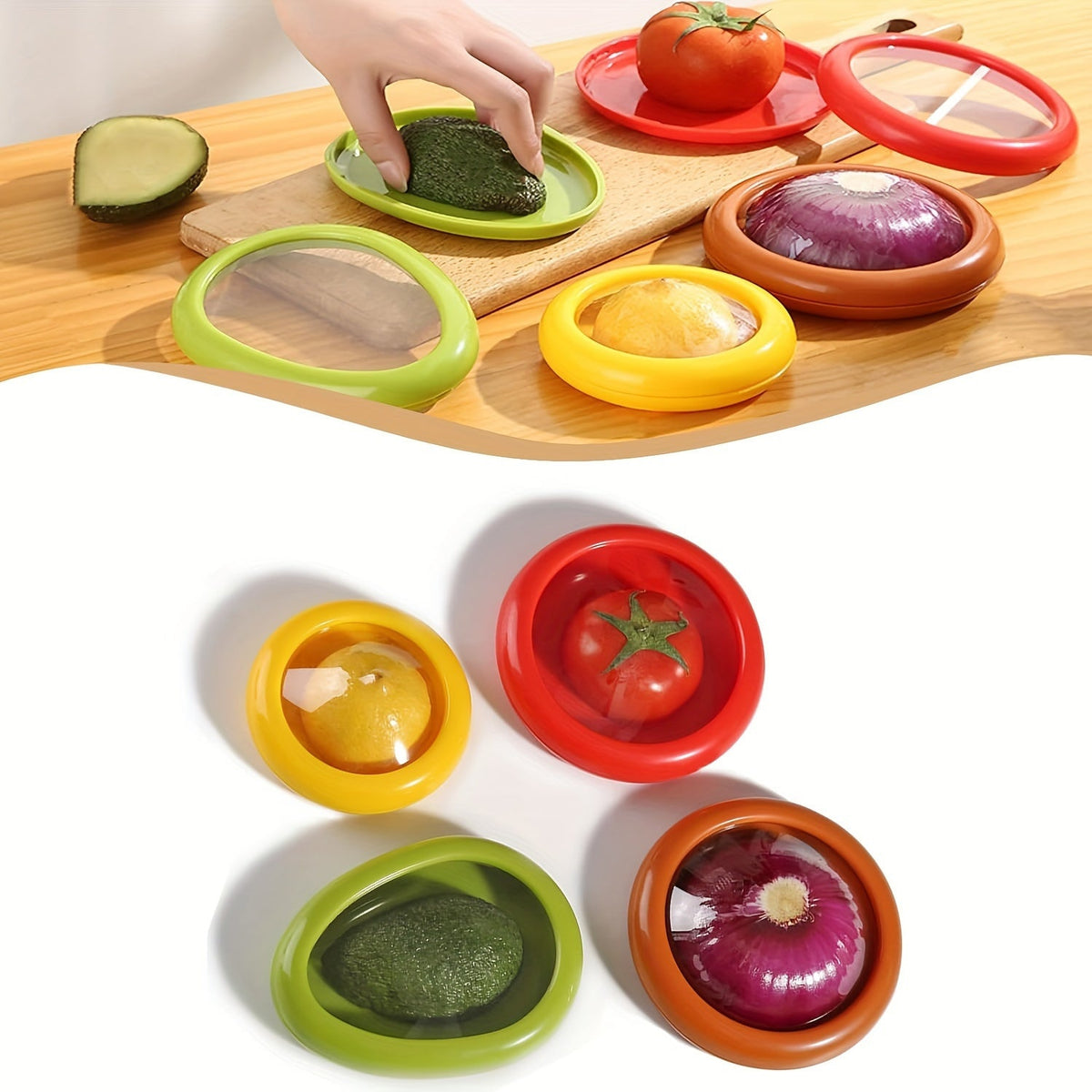 Conjunto de Potes Flip-Top Herméticos de Silicone