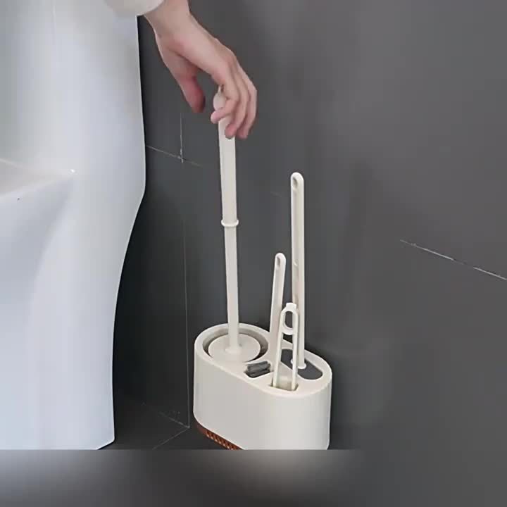 Kit de Escovas para Limpeza de Banheiro 4 em 1