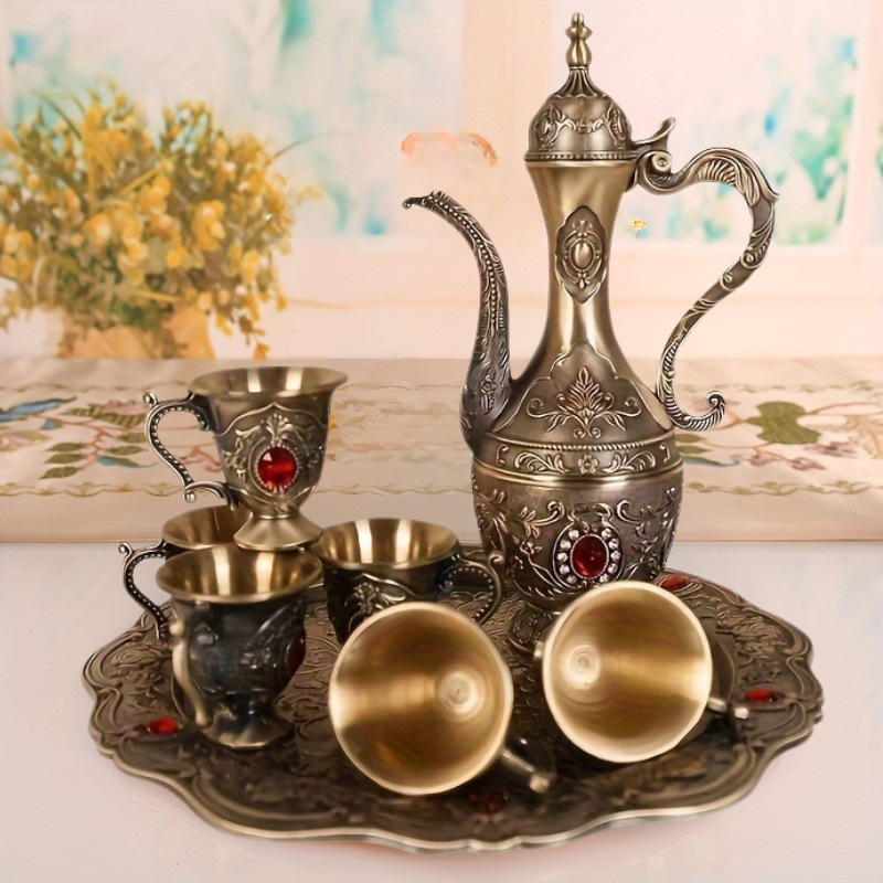 Conjunto de Jarra Retrô Luxuoso Estilo Turco-Europeu