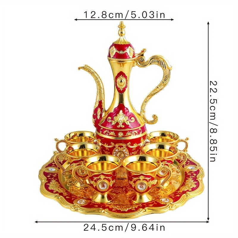 Conjunto de Jarra Retrô Luxuoso Estilo Turco-Europeu