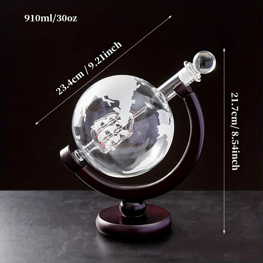 Conjunto de Decanter de Vidro em Formato de Globo