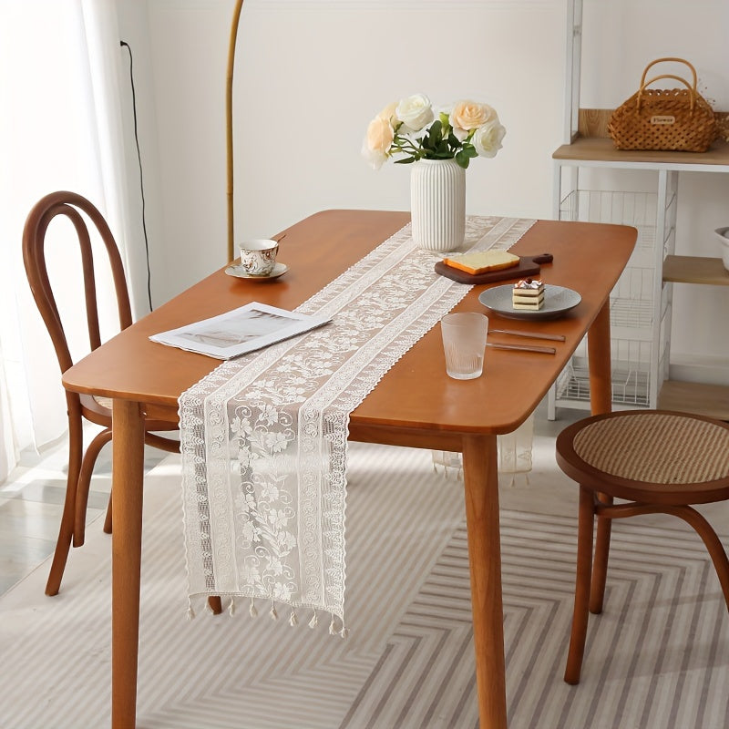 Caminho de Mesa Renda Boho Chic