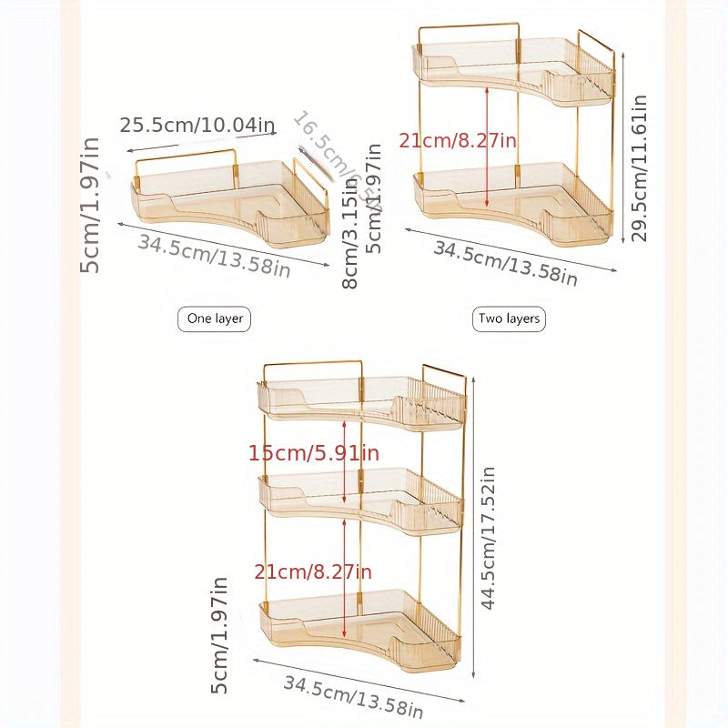 Organizador de Cosméticos 3 Andares Triangular