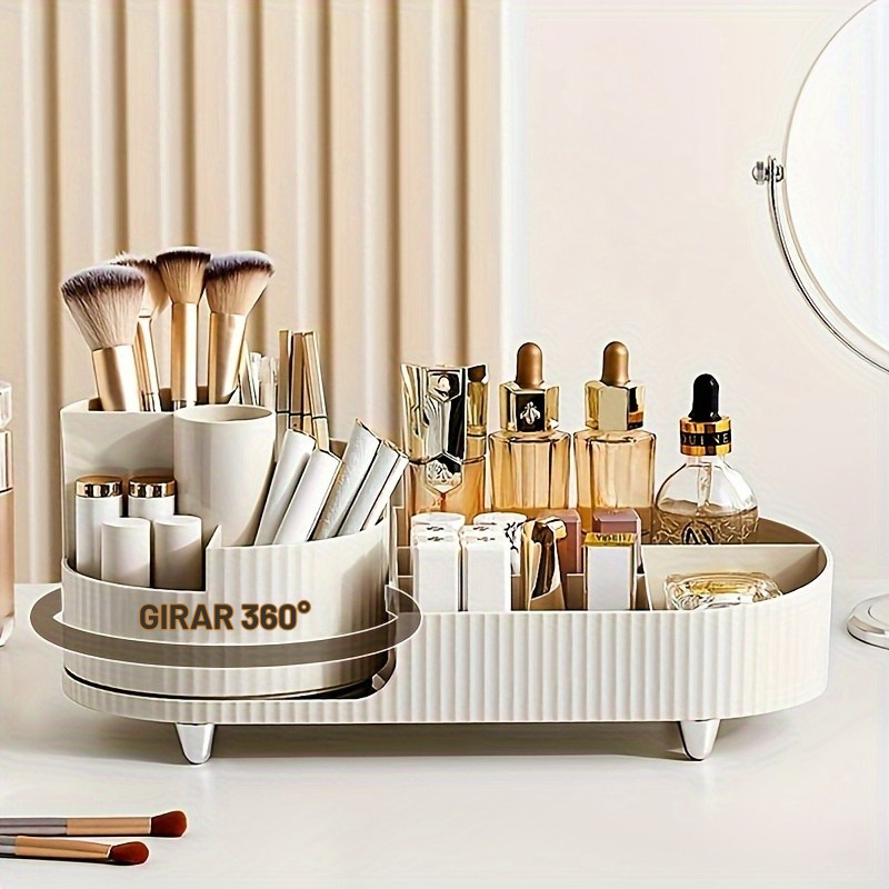 Organizador de Maquiagem Giratório Design Dobrável