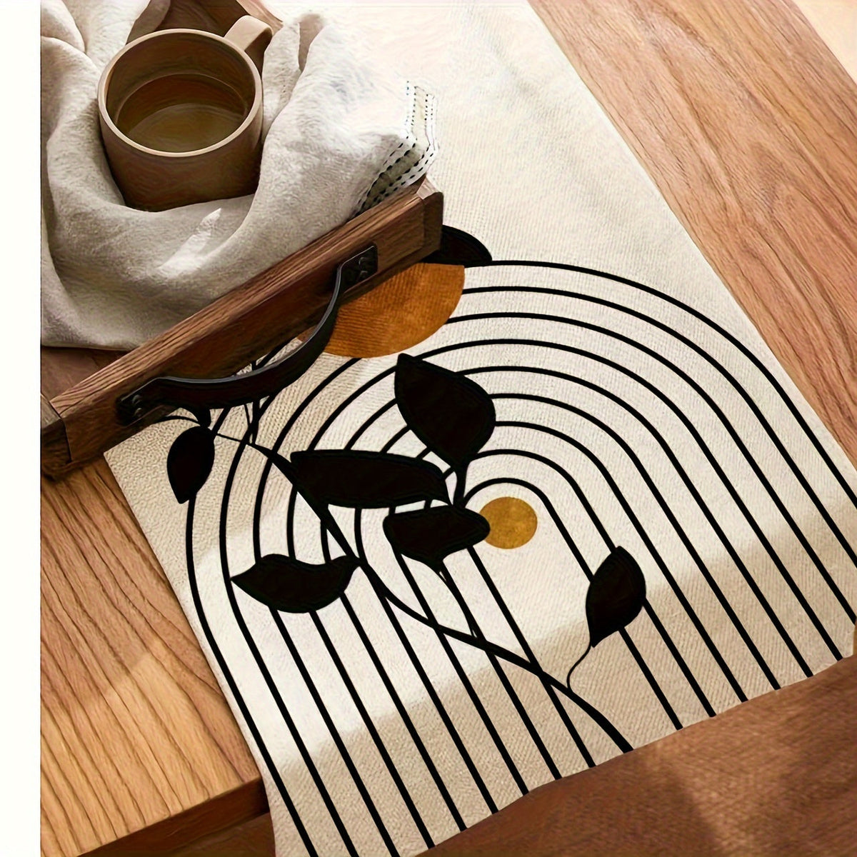 Caminho de Mesa Boho Abstrato