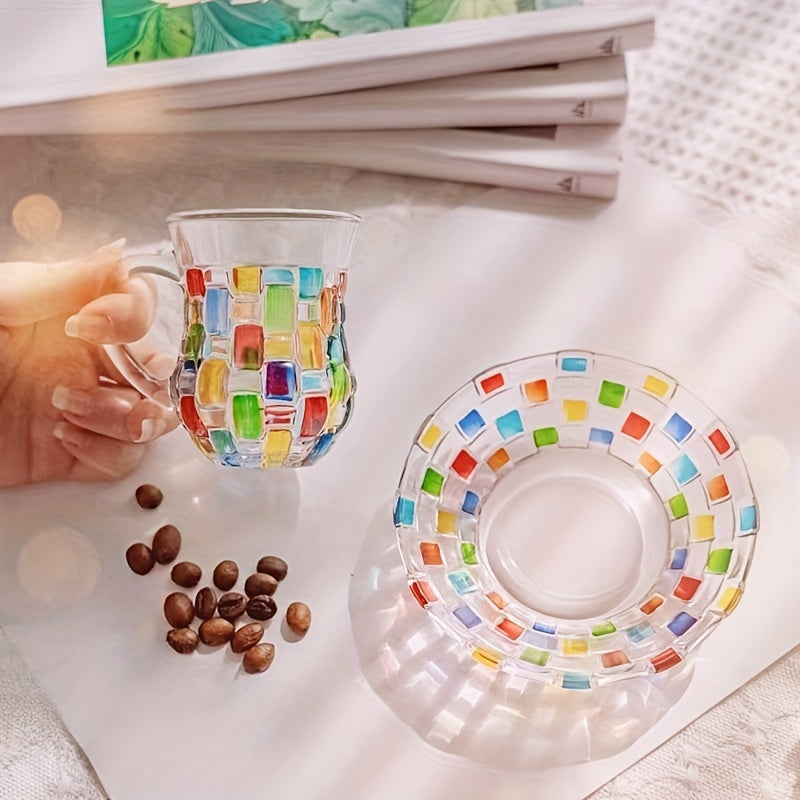Conjunto Xícara e Pires Pintado à Mão