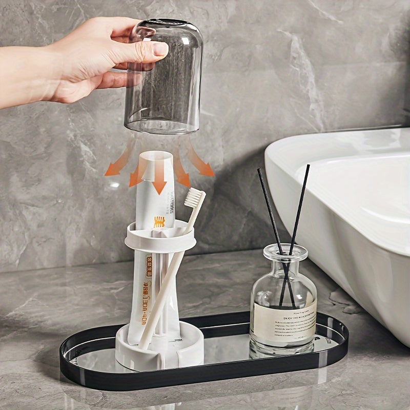 Multifunctional Toothbrush and Toothpaste Holder with Drainage