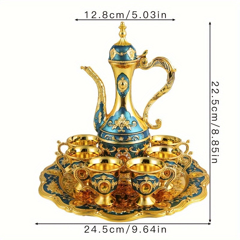 Conjunto de Jarra Retrô Luxuoso Estilo Turco-Europeu