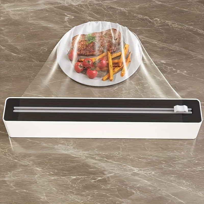 2-in-1 Plastic Film Dispenser with Integrated Cutter
