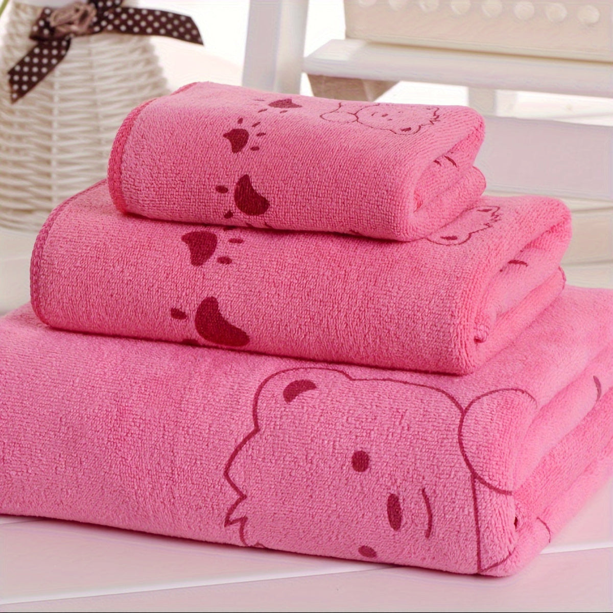 Kit 3 Toalhas Infantis Macias e Absorventes