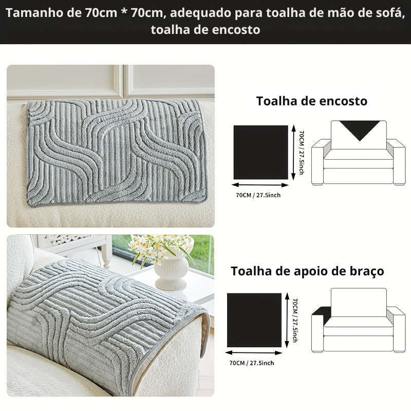 Capa de Sofá em Veludo Shu Luxo e Proteção