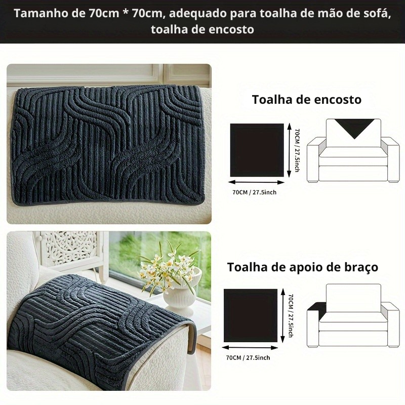 Capa de Sofá em Veludo Shu Luxo e Proteção
