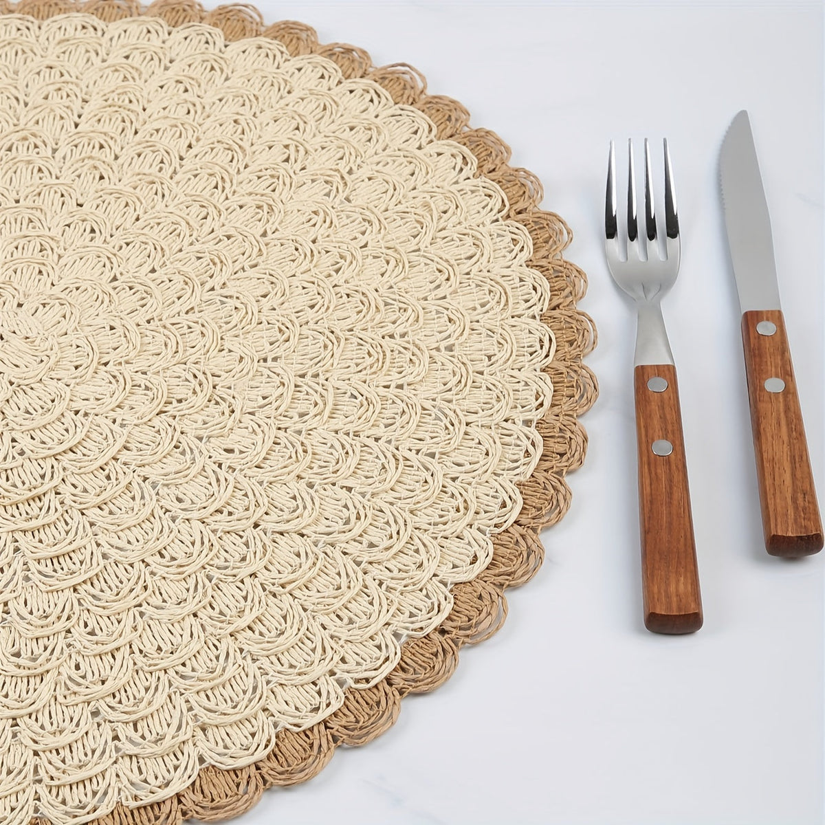 Jogo de Sousplats Bohemian Antiderrapante Chic Natural
