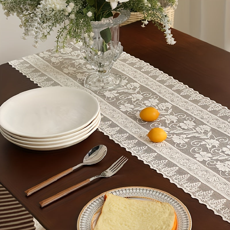 Caminho de Mesa Renda Boho Chic