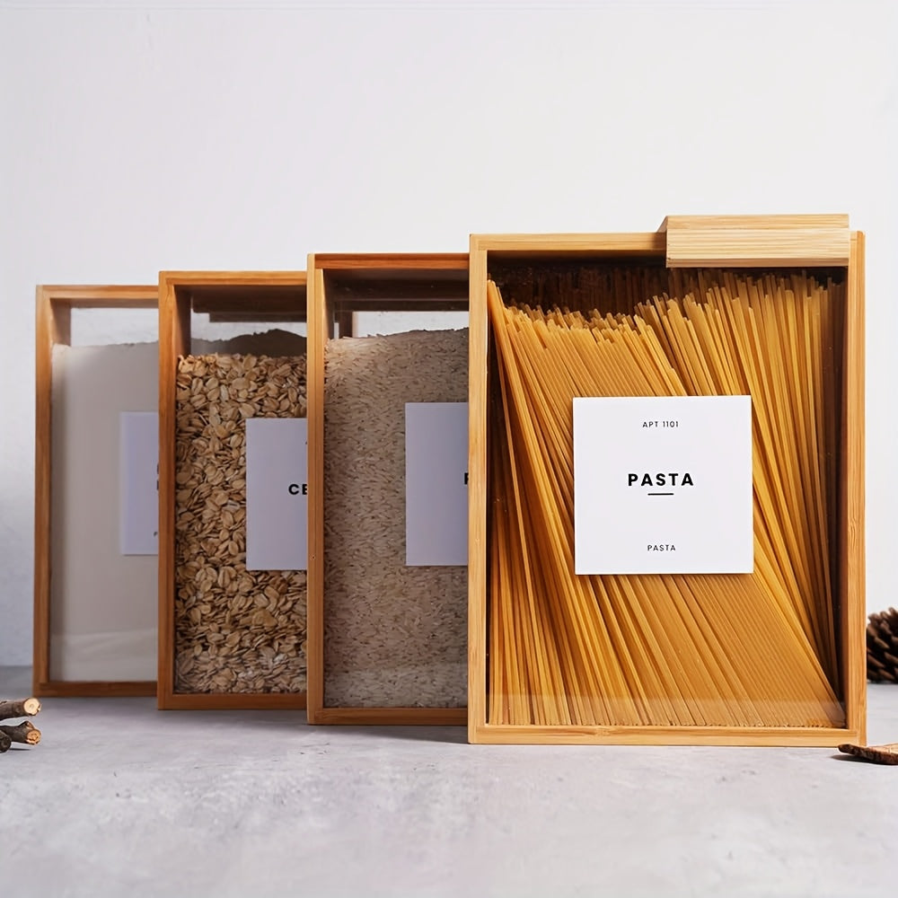 Dispenser Selado de Alimentos 2L em Bambu