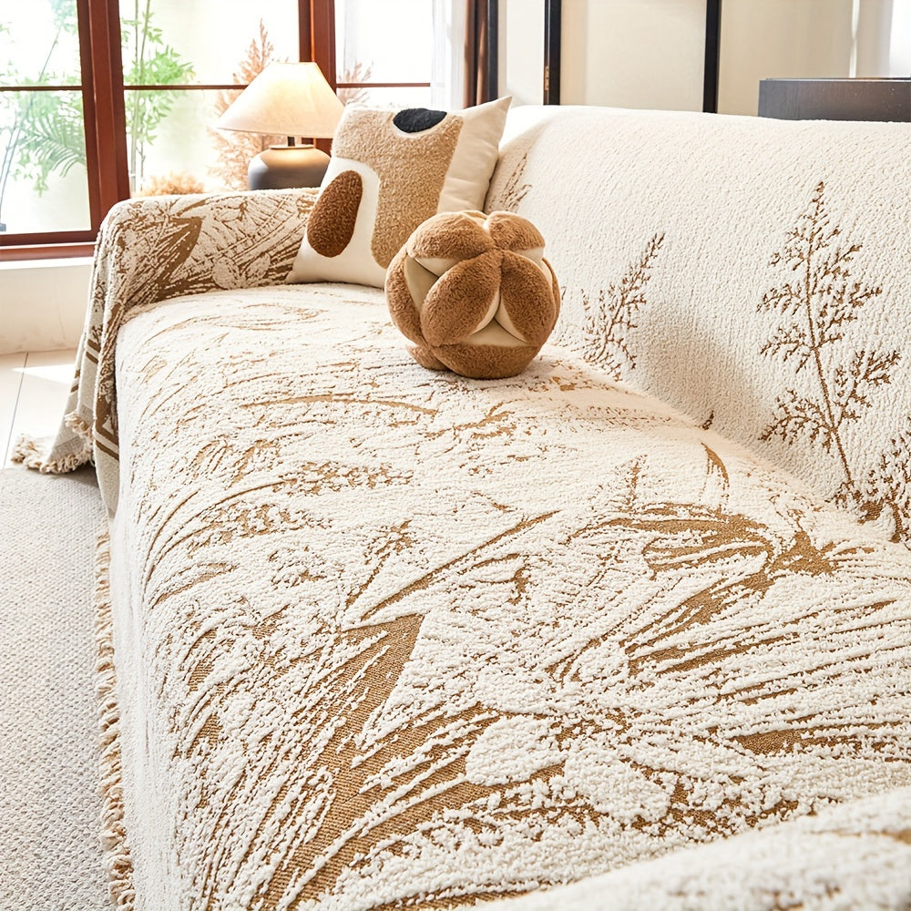 Capa de Sofá Boho Jacquard Chenille