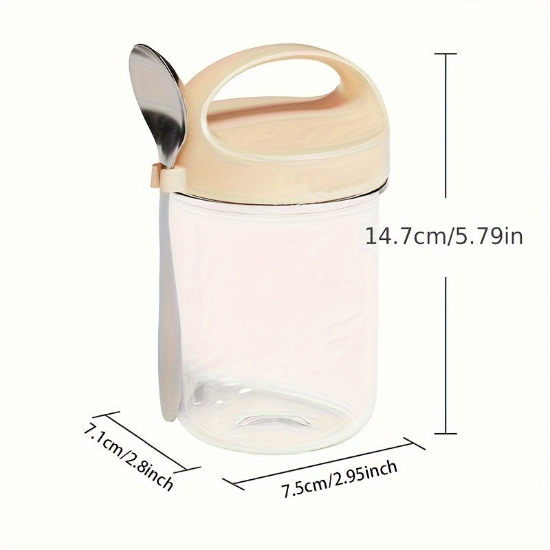 Copo de Vidro Hermético para Iogurte e Overnight Oats