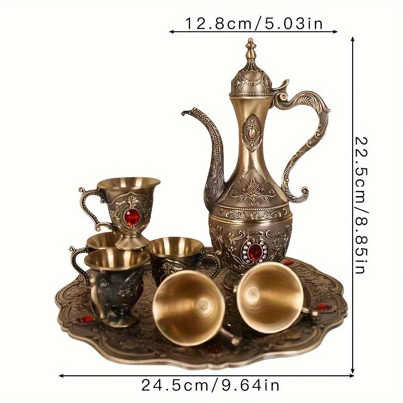 Conjunto de Jarra Retrô Luxuoso Estilo Turco-Europeu