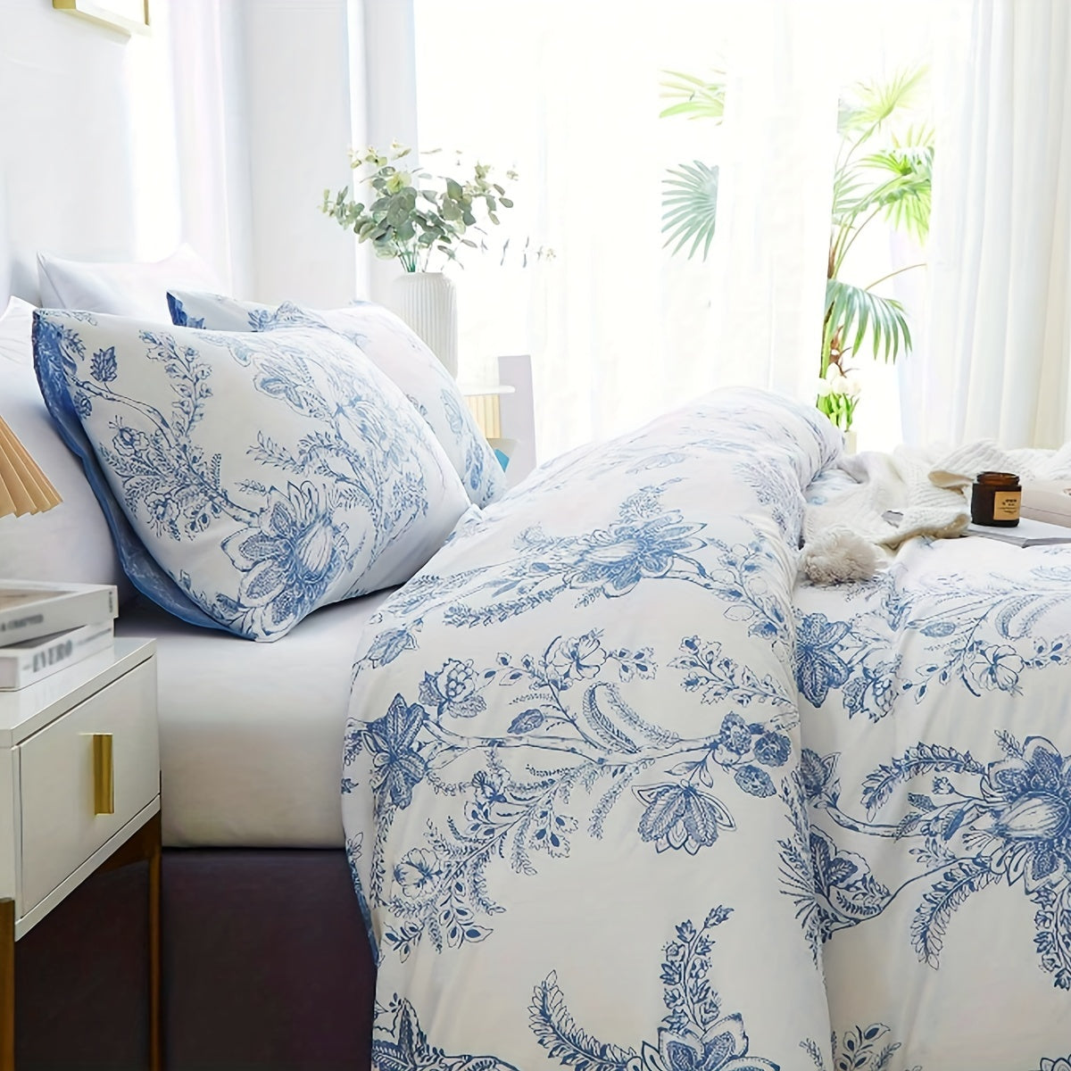 Jogo de Cama Azul Sereno