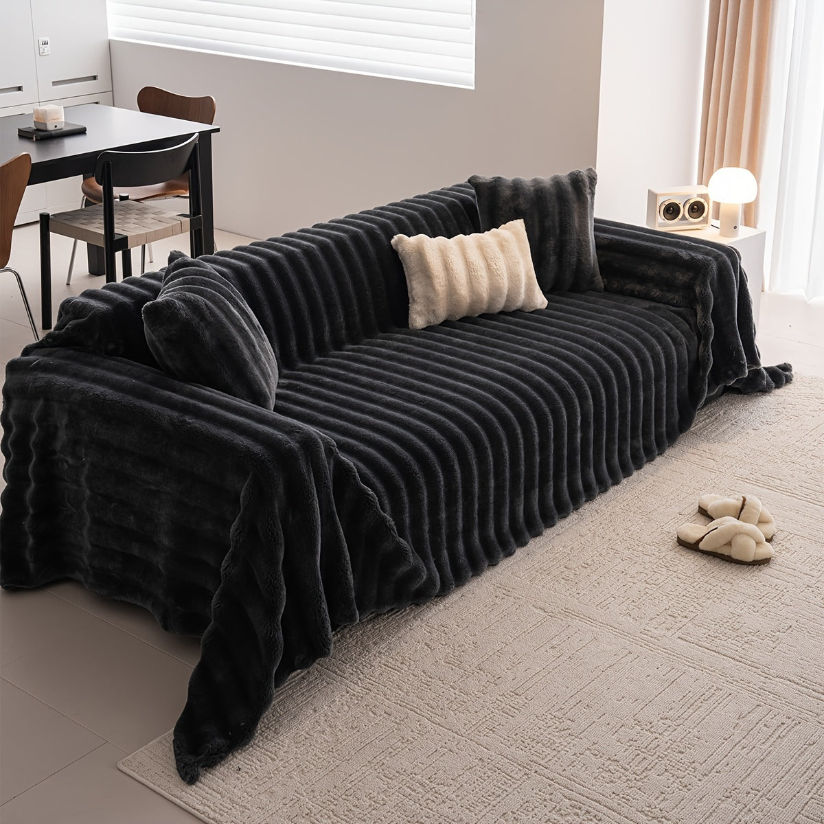 Capa de Sofá Plush de Inverno Ultra Macia Premium