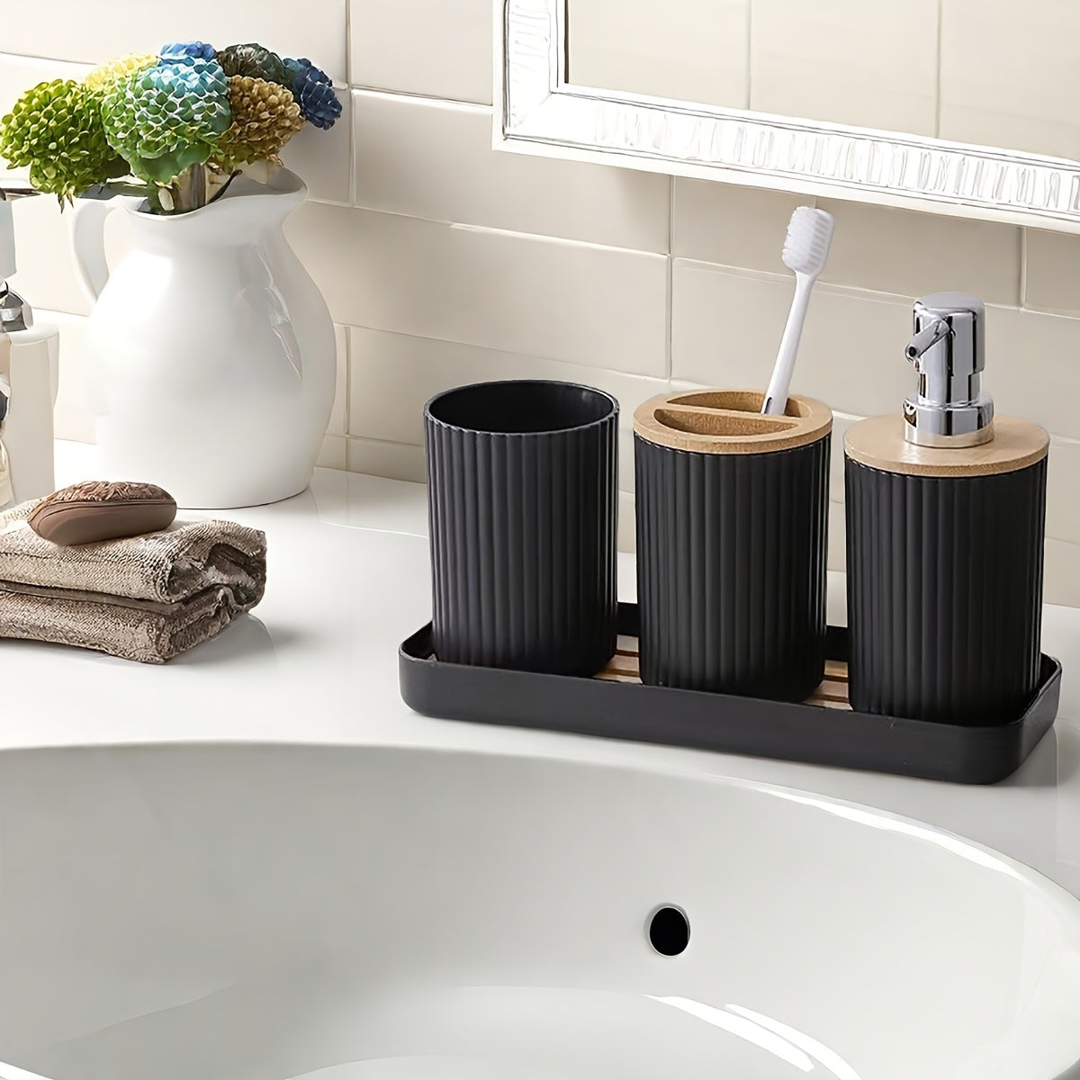 Kit Organizador de Banheiro Elegante