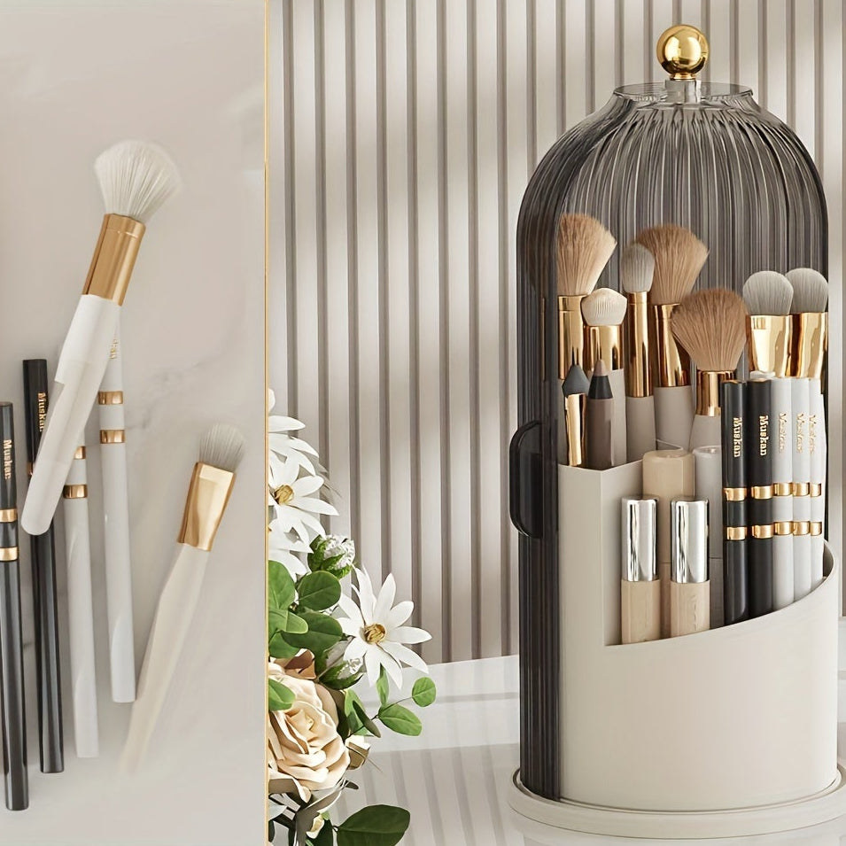 360° Makeup Organizer with Clear Lid