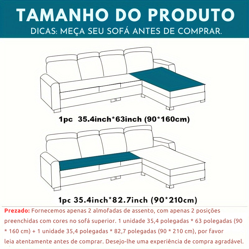 Kit 2x Protetor de Sofá em Chenille