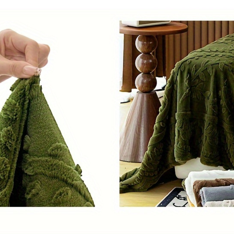 Manta Decorativa Boho Toque Aveludado Estilo Pele de Coelho com Franjas
