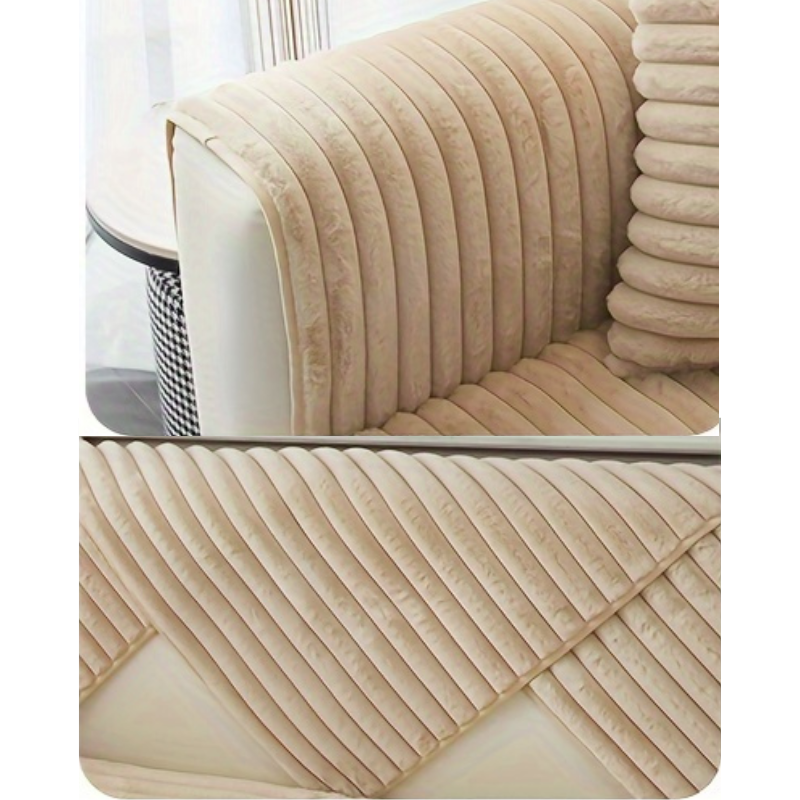 Capa de Sofá Ultra Luxuosa e Macia em Pêlo de Coelho