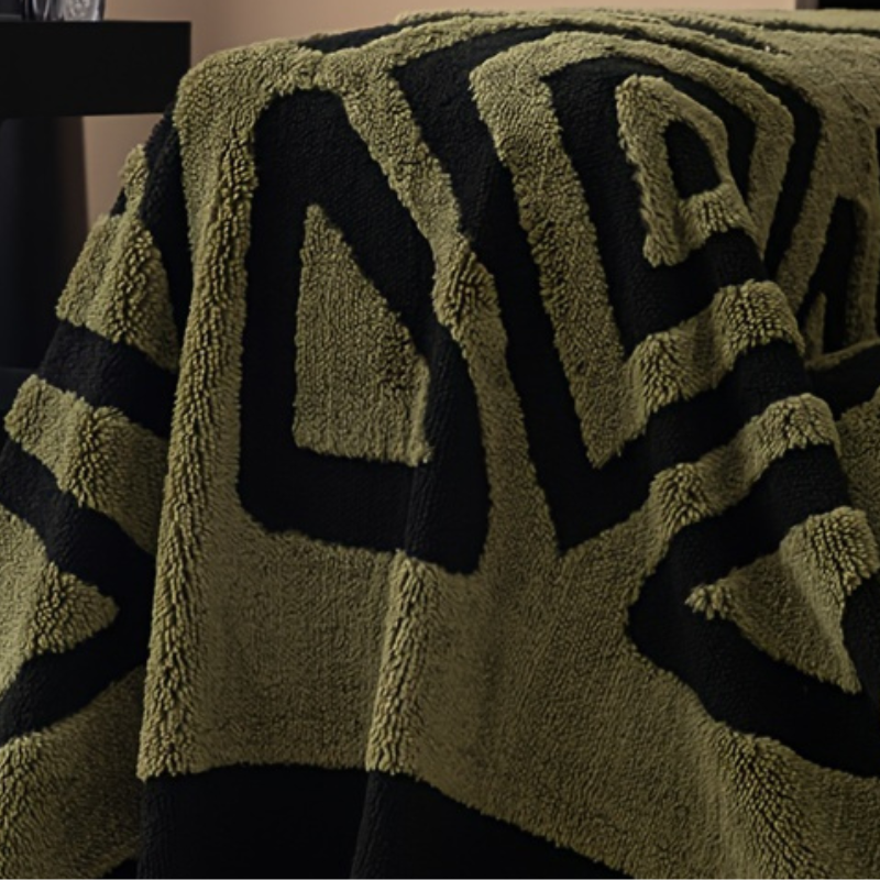 Manta de Sofá Luxuosa Sherpa Estilo Glam