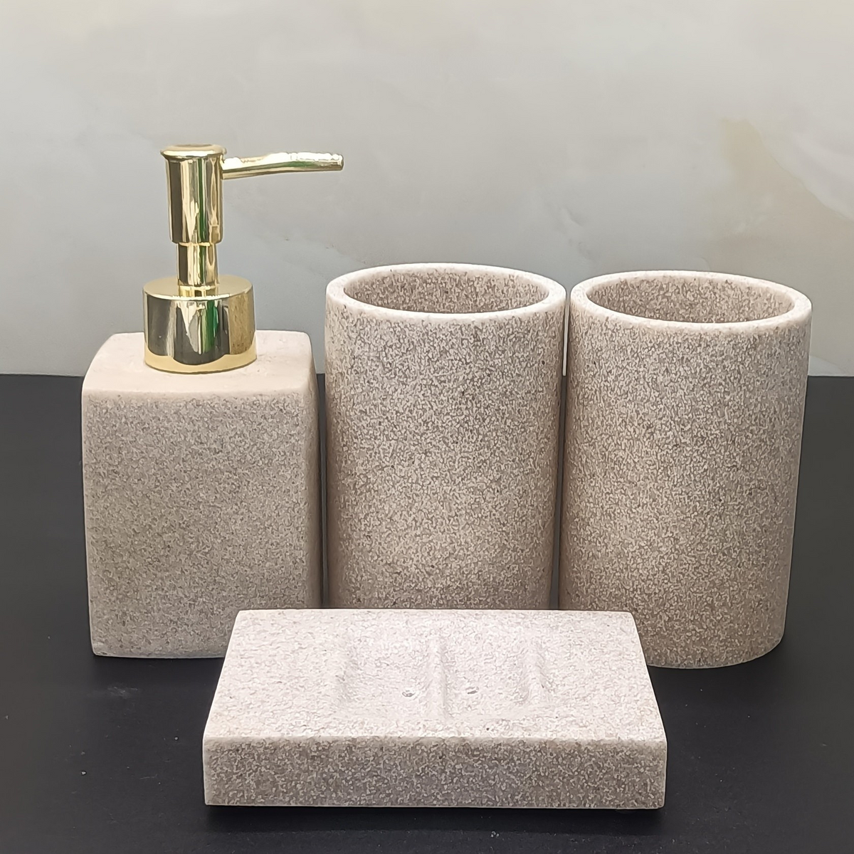 Kit 4x Luxo Mármore Dispensers