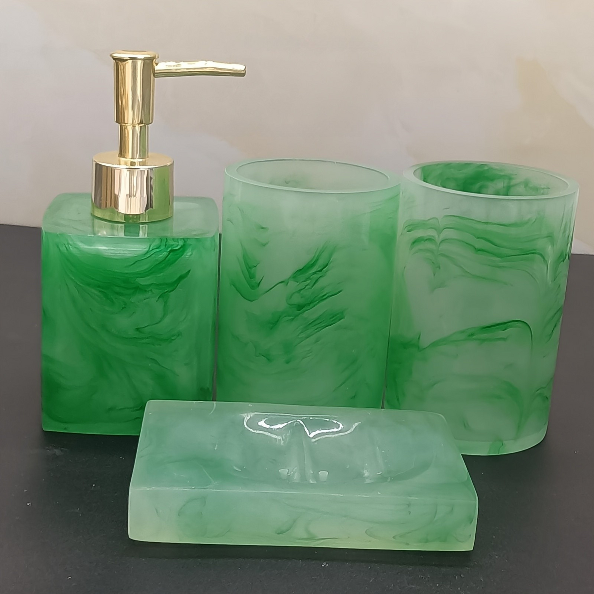 Kit 4x Luxo Mármore Dispensers