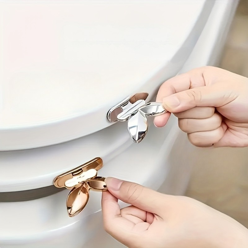 Kit of 2 Hygienic Toilet Lid Lifters with Self-Adhesive Fixation