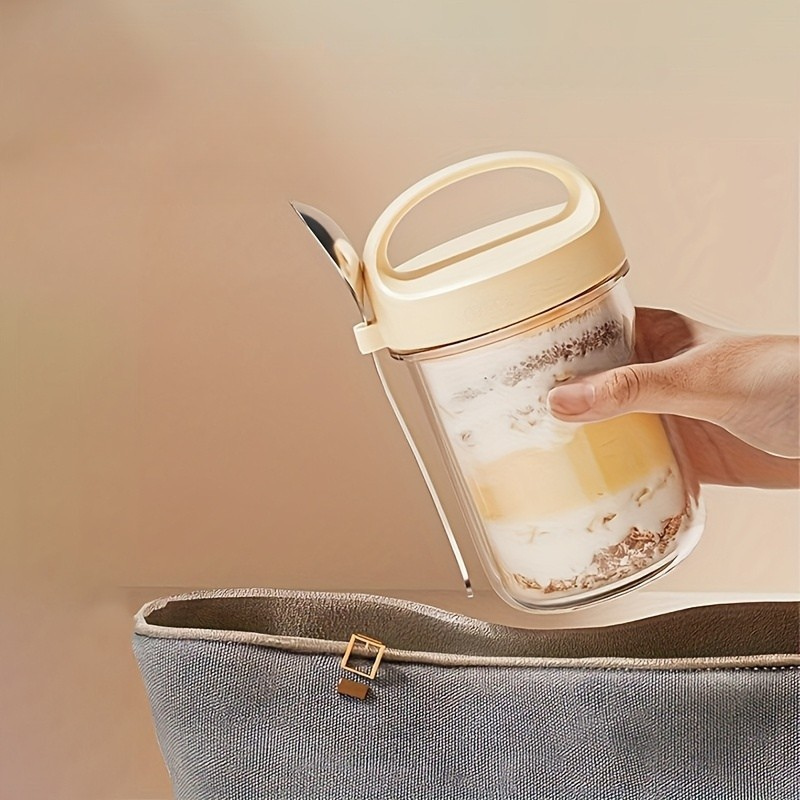 Copo de Vidro Hermético para Iogurte e Overnight Oats