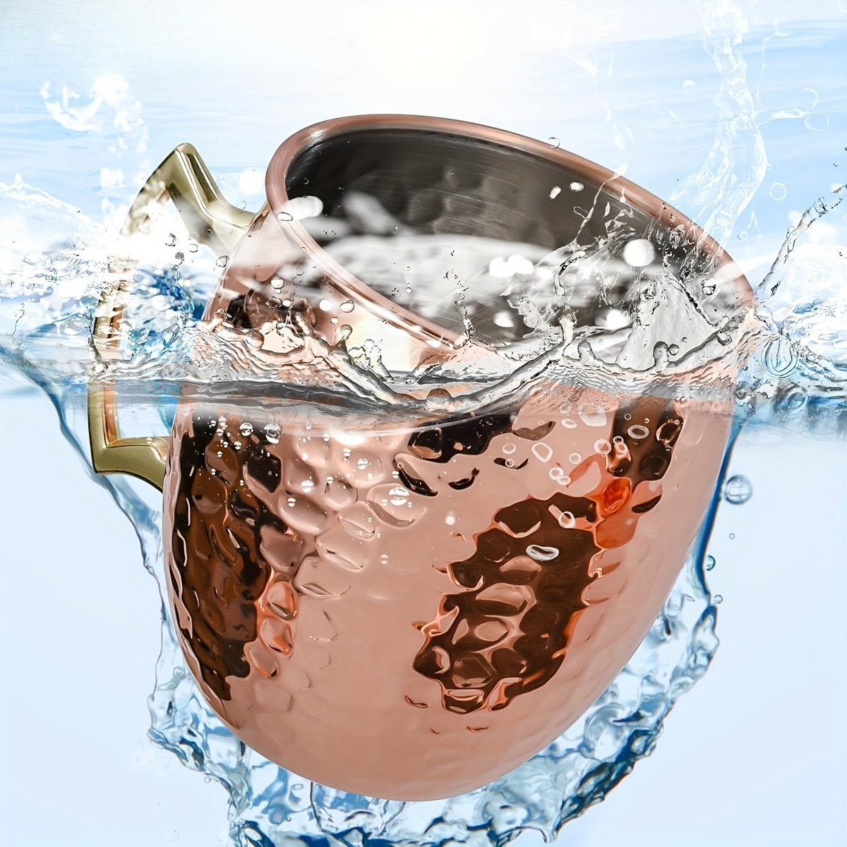 Conjunto Canecas Moscow Mule em Cobre Martelado