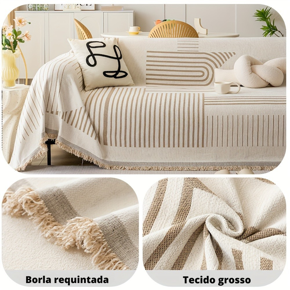 Manta Espessa Luxuosa para Sofá