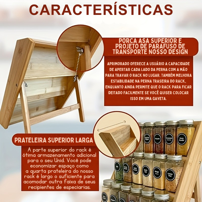 Organizador prático e moderno de Temperos