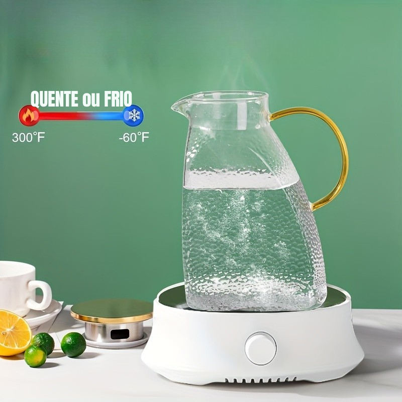 Jarra de Vidro 1,8L com Tampa e Bico